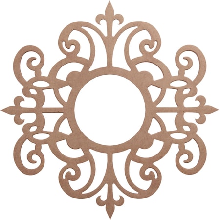 Ekena Millwork Dijon Wood Fretwork Pierced Ceiling Medallion, Wood (Paint Grade), 22"OD x 7 1/8"ID x 3/8"T CMWP22X22X0375DIMF